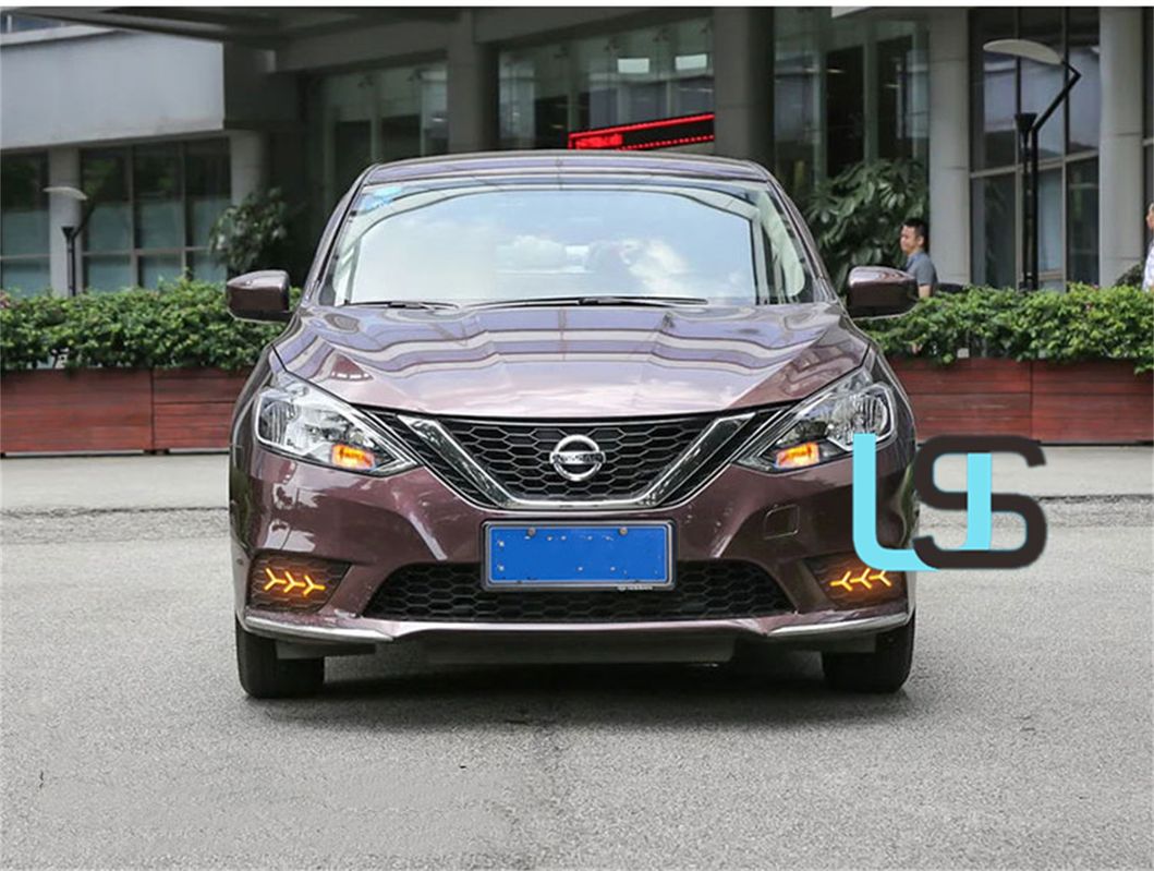 for 2016-2019 Nissan Sylphy Headlight Assembly Brake Reverse Modified LED DRL Custom Fog Lamp Daytime Running Light with Streamer Turn Signal