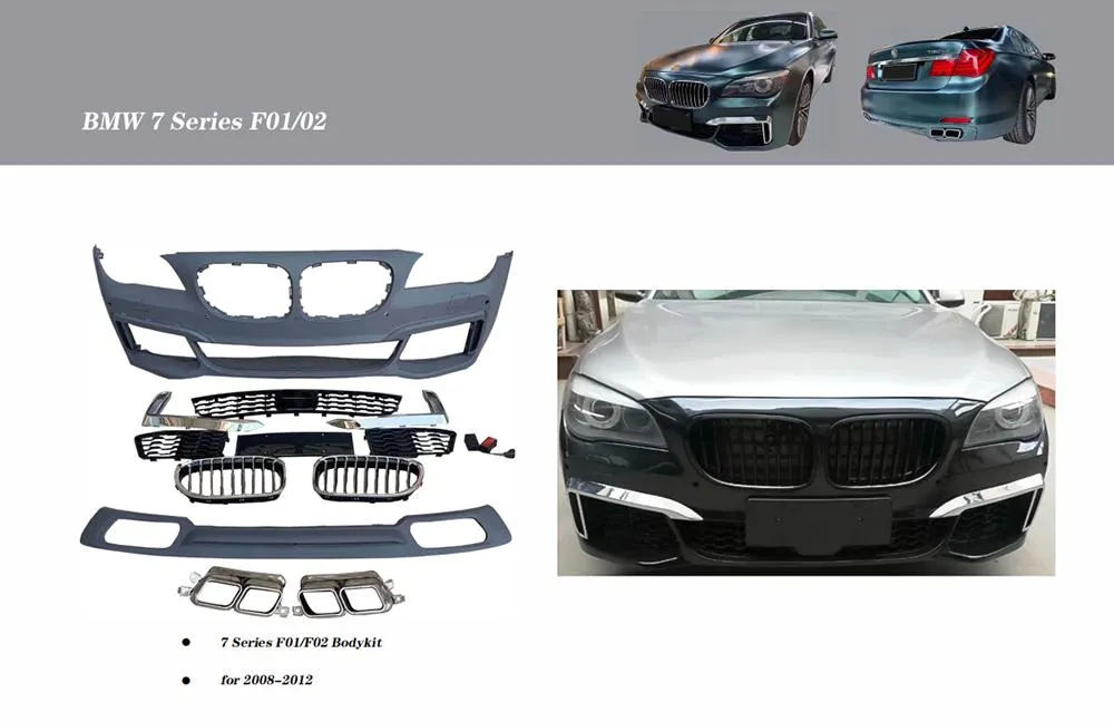 for BMW 7 Series F01 F02 2008 2009 2010 2011 2012 to 2015 Auto Body Part Car Front Bumper with Grille