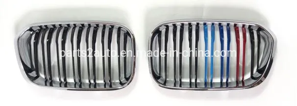 for BMW F20 Double Lines Chromed Three Colours Car Grill 2015-in