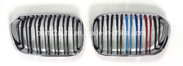 for BMW F20 Double Lines Chromed Three Colours Car Grill 2021-in