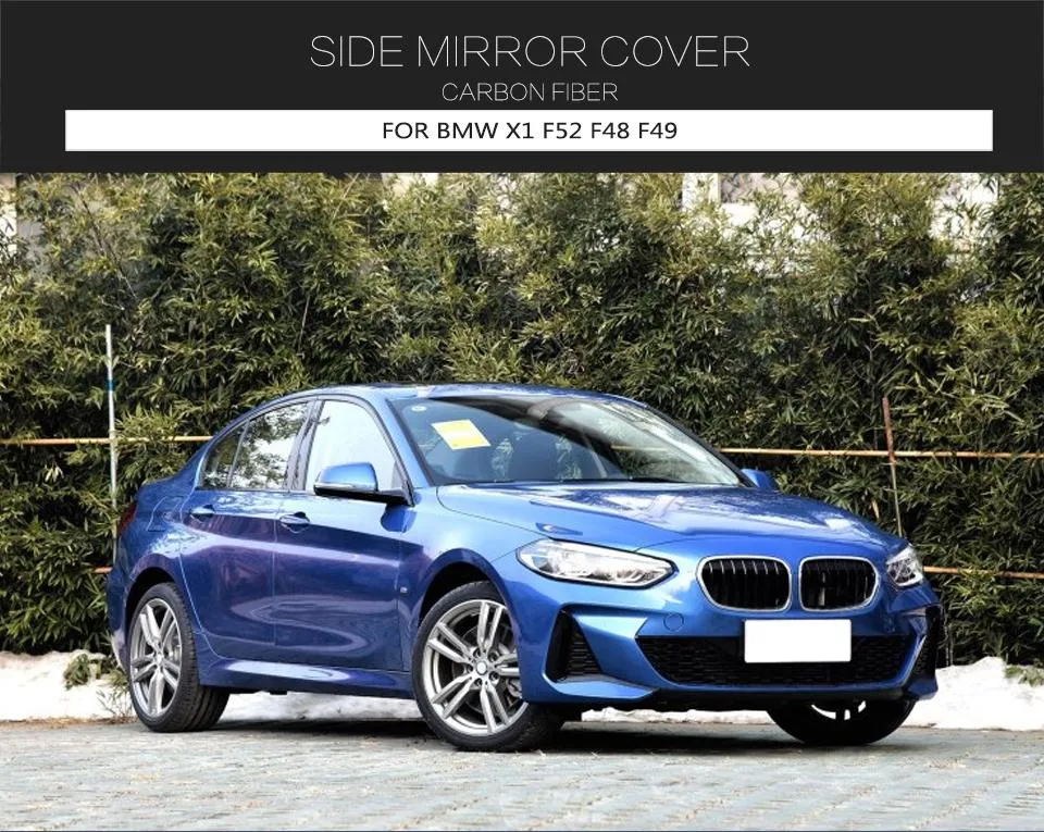 for BMW X1 F52 F48 F49 Replacement Carbon Mirror Cover Rear Side View Caps F85 F86 Gloss Black Style 2016 up