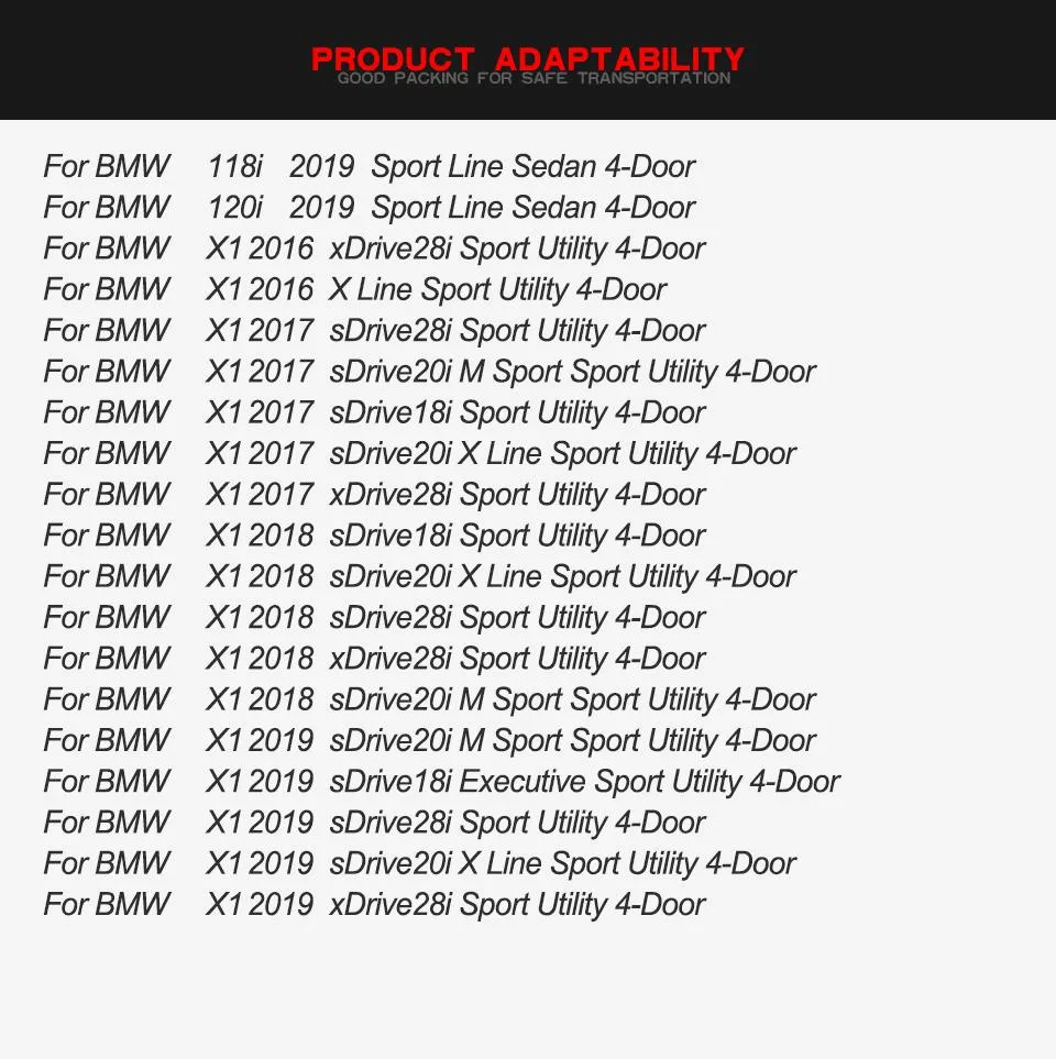 for BMW X1 F52 F48 F49 Replacement Carbon Mirror Cover Rear Side View Caps F85 F86 Gloss Black Style 2016 up