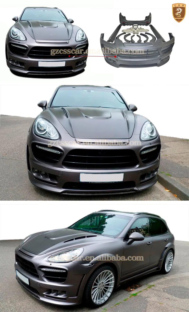 for Porsche Cayenne 958 Upgrade to Hamann Style Fiberglass Wide Body Kit