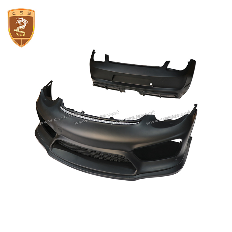 for Porsche Cayman 987.2 Fiberglass Gt4 Style Front Rear Bumper Spoiler Body Kit
