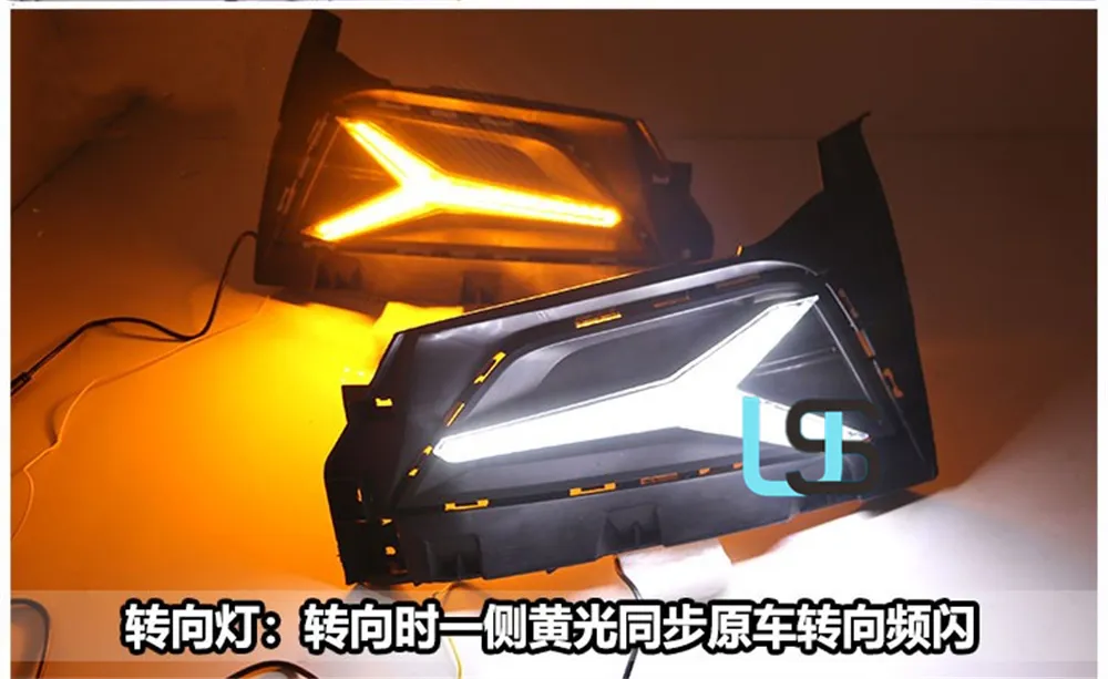 for VW Polo 19-20-21 LED DRL Brake Reverse Front Bumper Fog Lamp Turn Signal Volkswagen Auto Daytime Running Light