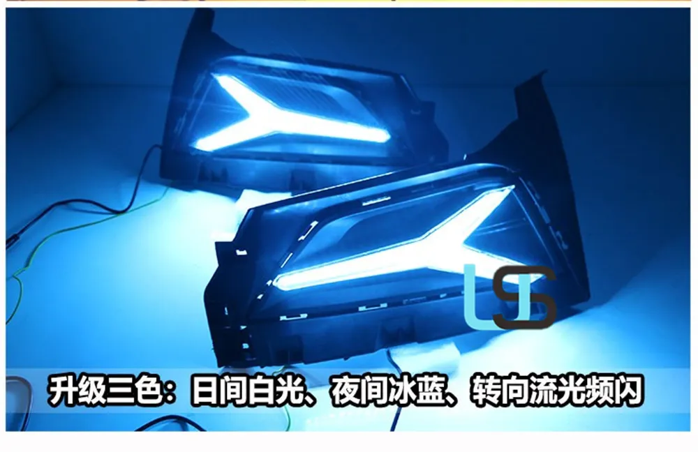 for VW Polo 19-20-21 LED DRL Brake Reverse Front Bumper Fog Lamp Turn Signal Volkswagen Auto Daytime Running Light