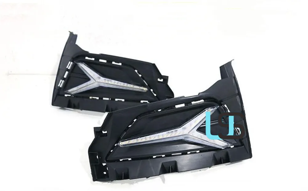 for VW Polo 19-20-21 LED DRL Brake Reverse Front Bumper Fog Lamp Turn Signal Volkswagen Auto Daytime Running Light