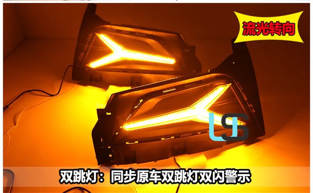 for VW Polo 19-20-21 LED DRL Brake Reverse Front Bumper Fog Lamp Turn Signal Volkswagen Auto Daytime Running Light
