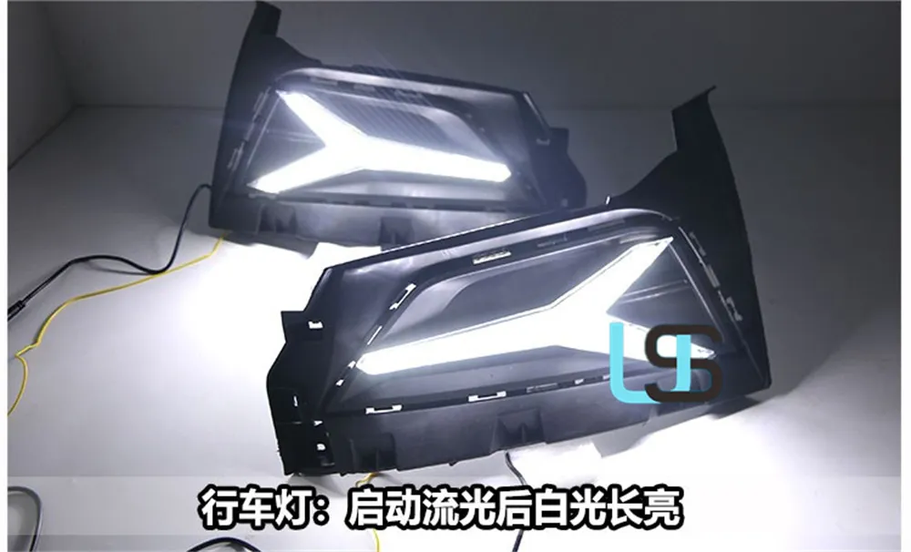 for VW Polo 19-20-21 LED DRL Brake Reverse Front Bumper Fog Lamp Turn Signal Volkswagen Auto Daytime Running Light