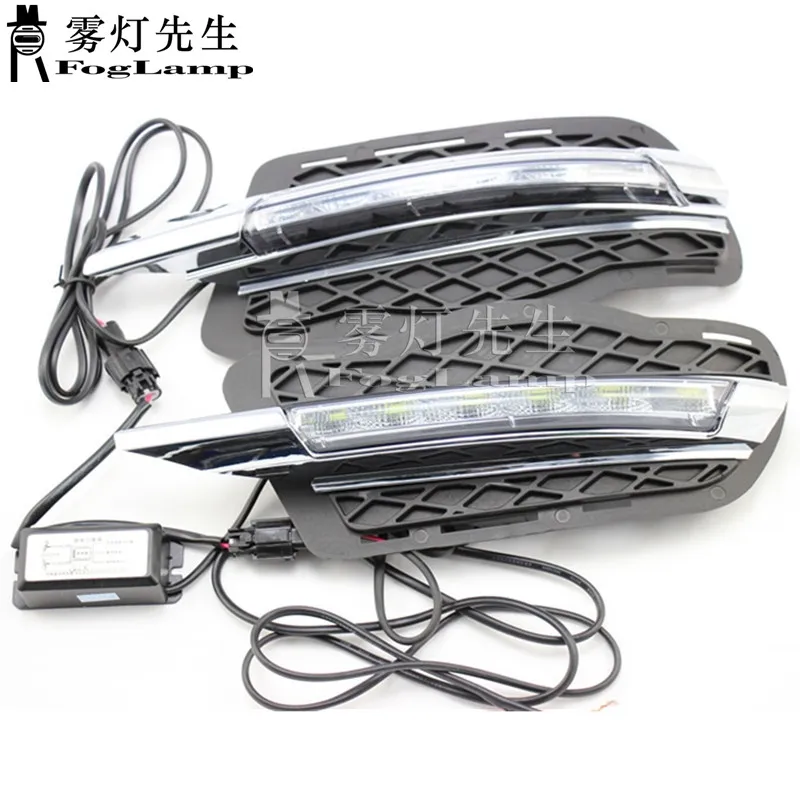 Front Bumper LED DRL Daytime Running Lights for Mercedes Benz W204 C Class C180 C200 C250 C260 C300 2008 2009 2010 Modelsts