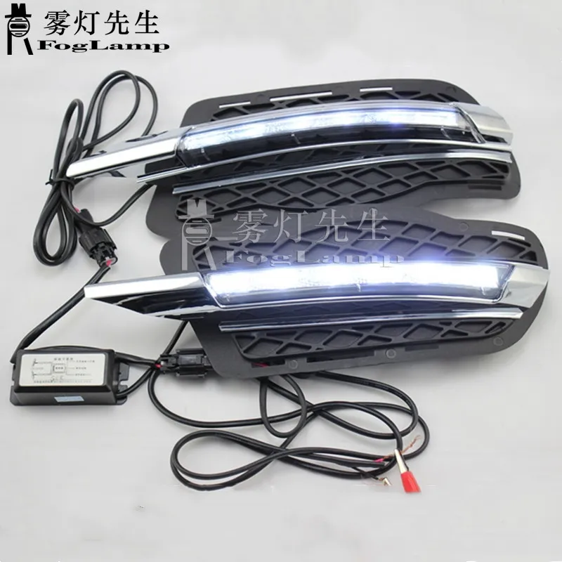 Front Bumper LED DRL Daytime Running Lights for Mercedes Benz W204 C Class C180 C200 C250 C260 C300 2008 2009 2010 Modelsts
