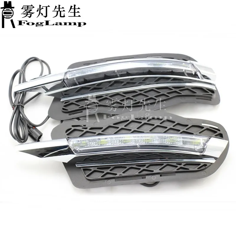Front Bumper LED DRL Daytime Running Lights for Mercedes Benz W204 C Class C180 C200 C250 C260 C300 2008 2009 2010 Modelsts