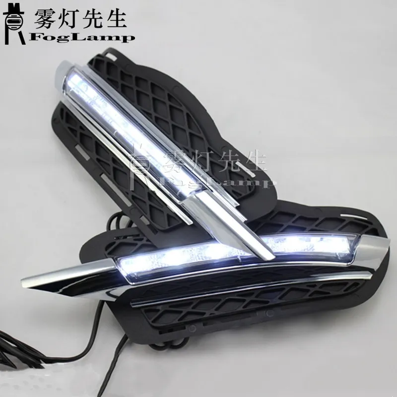 Front Bumper LED DRL Daytime Running Lights for Mercedes Benz W204 C Class C180 C200 C250 C260 C300 2008 2009 2010 Modelsts