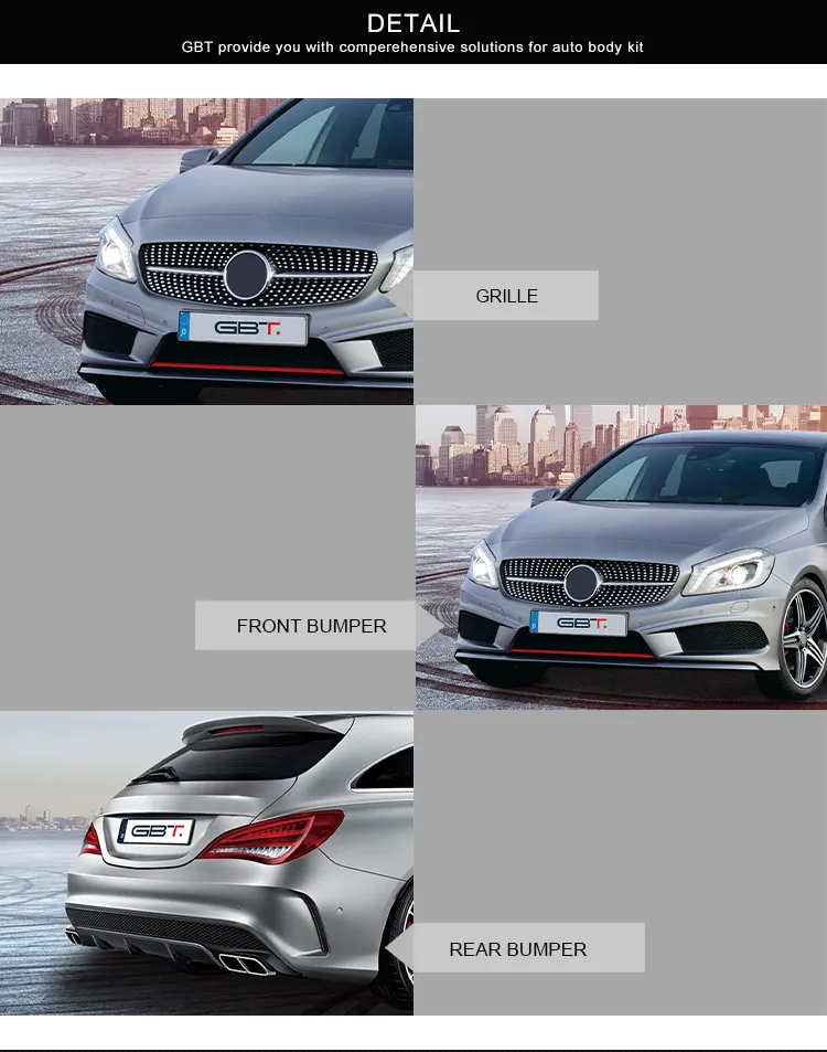 Gbt Front/Rear Bumper Accessembly Side Bar Exhaust Pipe for Mercedes-Benz A45 W176 Model