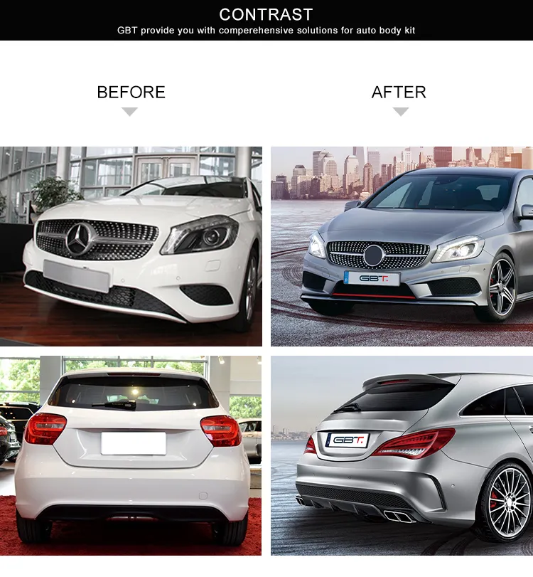 Gbt Front/Rear Bumper Accessembly Side Bar Exhaust Pipe for Mercedes-Benz A45 W176 Model