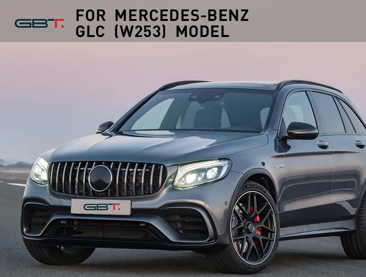 Gbt Grille Exhaust Pipe Front Bumper Year 2015-2019 for Mercedes-Benz Glc W253 Model