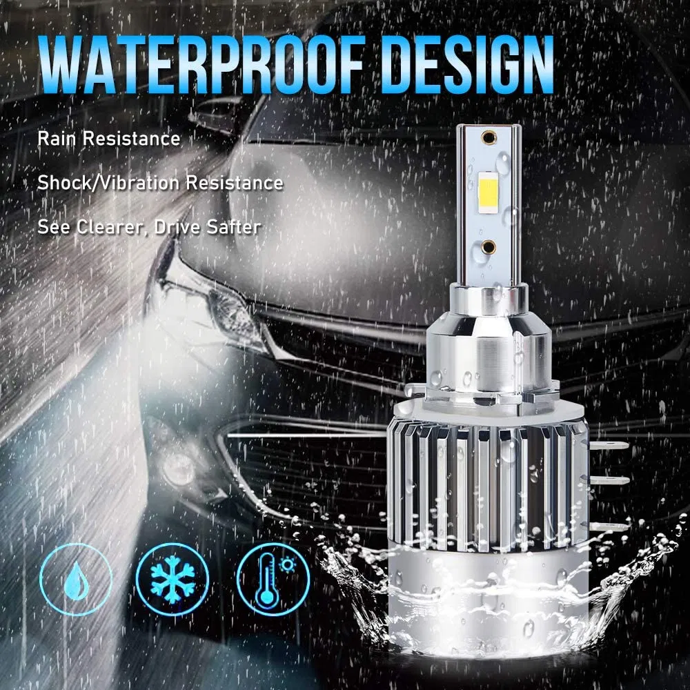 H15 LED Headlight Bulbs Canbus Errors Free 80W Super Bright Csp Chips 10000lm 6500K White LED Headlight Bulb Conversion Kits