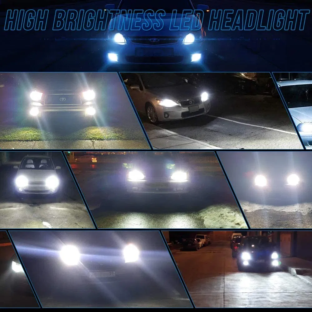 H15 LED Headlight Bulbs Canbus Errors Free 80W Super Bright Csp Chips 10000lm 6500K White LED Headlight Bulb Conversion Kits