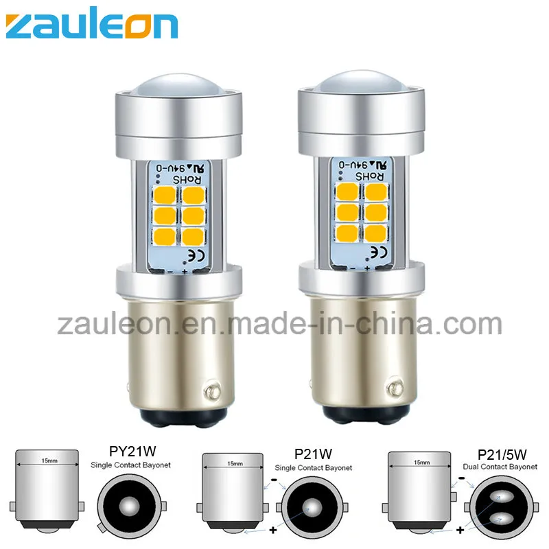 High Power 1156 Bau15s Py21W Yellow LED Turn Signal Car Lamp