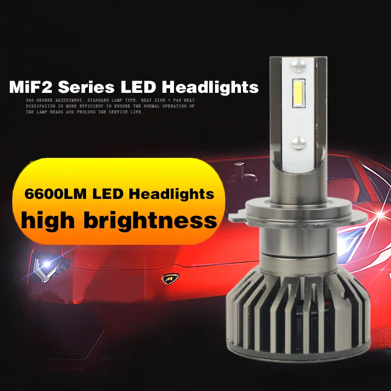 High Power F2 LED Headlight 48W 6600lm Csp Chip LED H3 LED Car Light 6500K