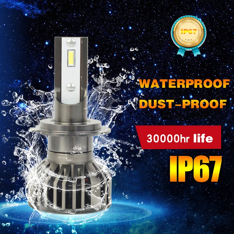 High Power F2 LED Headlight 48W 6600lm Csp Chip LED H3 LED Car Light 6500K