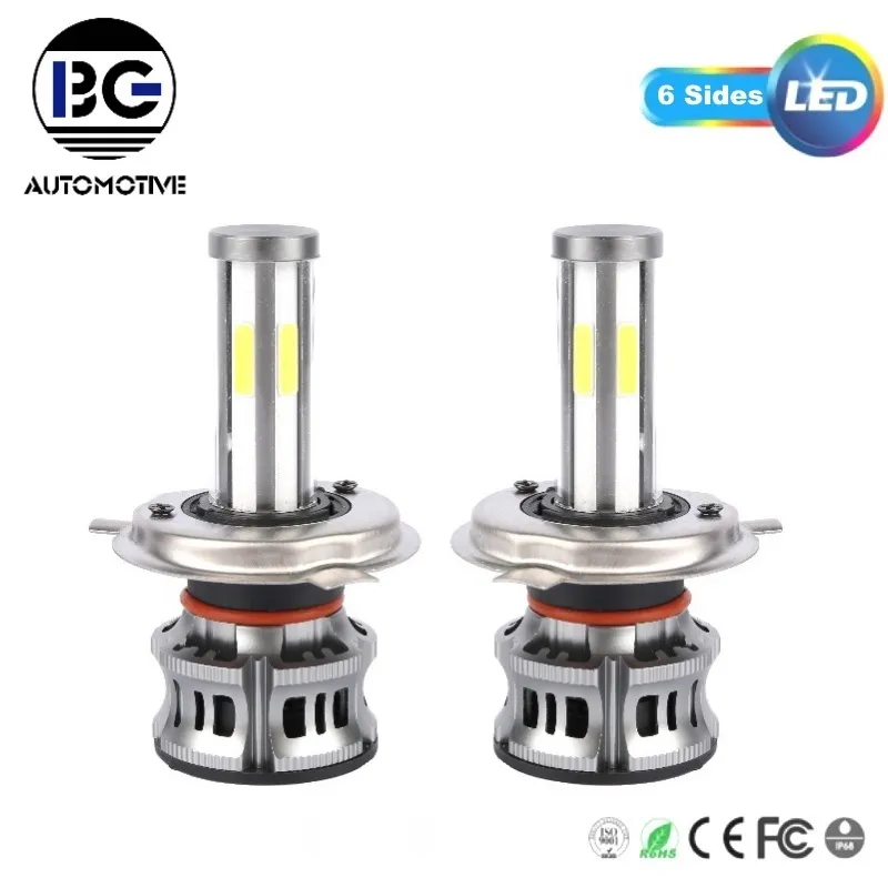 High Quality 6sides H7 LED Bulb 120W 360 Degree Super Bright Car Headlights H4 H11 Hb3 9005 /Auto LED Headlight