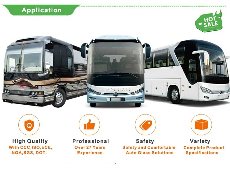 High Quality Bus Glass Windshield/Side Window Glass/Rear Window Glass for Bus