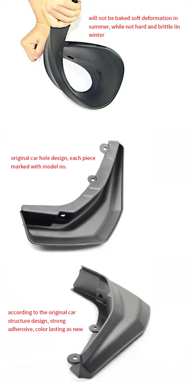 High Quality OEM Front Rear 4PCS Black Car Eco Plastic Fender Mud Guard for Porche Cayenne