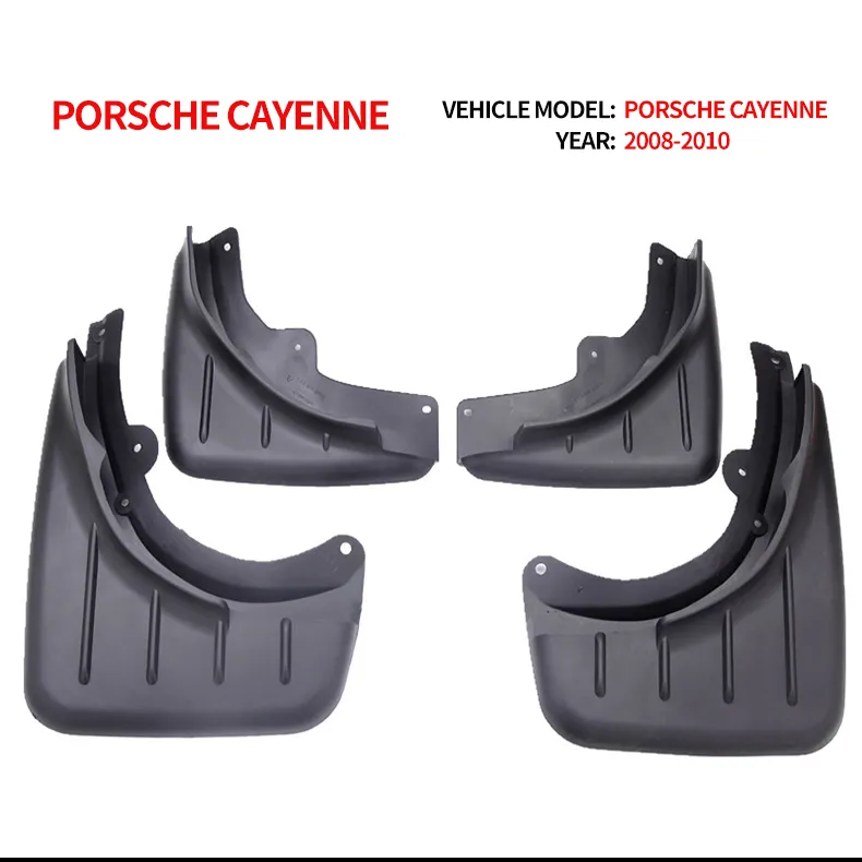 High Quality OEM Front Rear 4PCS Black Car Eco Plastic Fender Mud Guard for Porche Cayenne