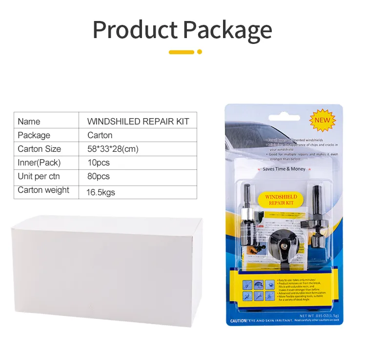Hot Car Windshield Repair Kit Car Glass DIY Tool Auto Windscreen Chips and Cracks Repair Tools