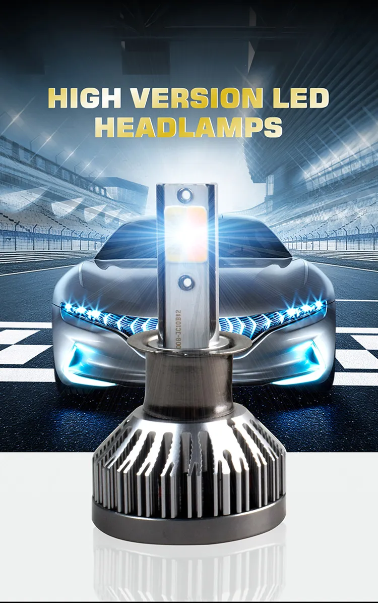 Hot Sale H4 H11 9004 9005 9006 9007 H13 5202 Three Color LED Headlight Bulbs LED Car Headlights Dual Color