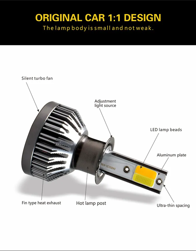 Hot Sale H4 H11 9004 9005 9006 9007 H13 5202 Three Color LED Headlight Bulbs LED Car Headlights Dual Color