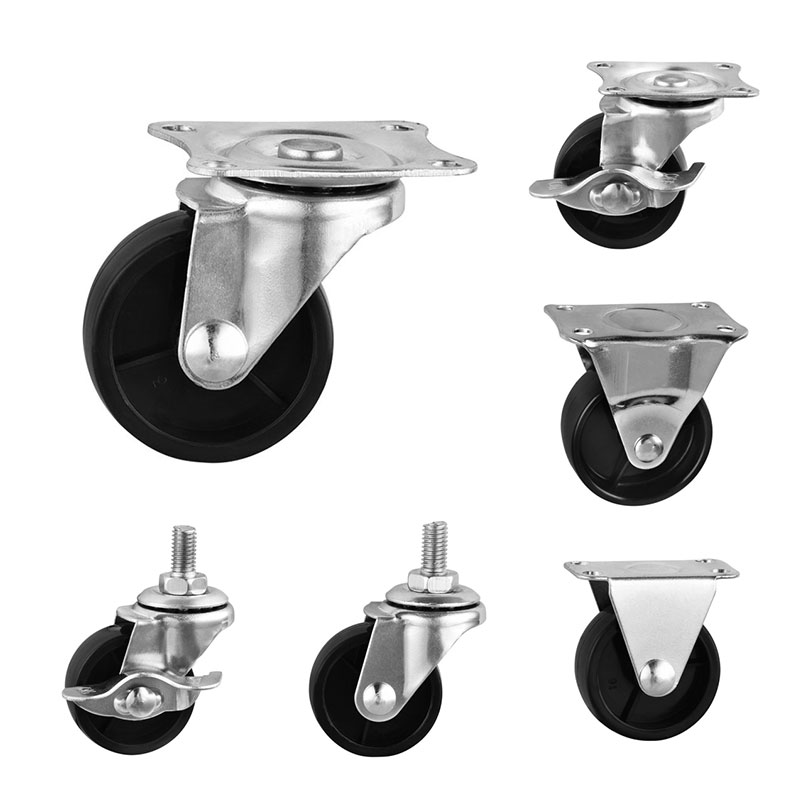 Light Duty Casters Black PP Wheels