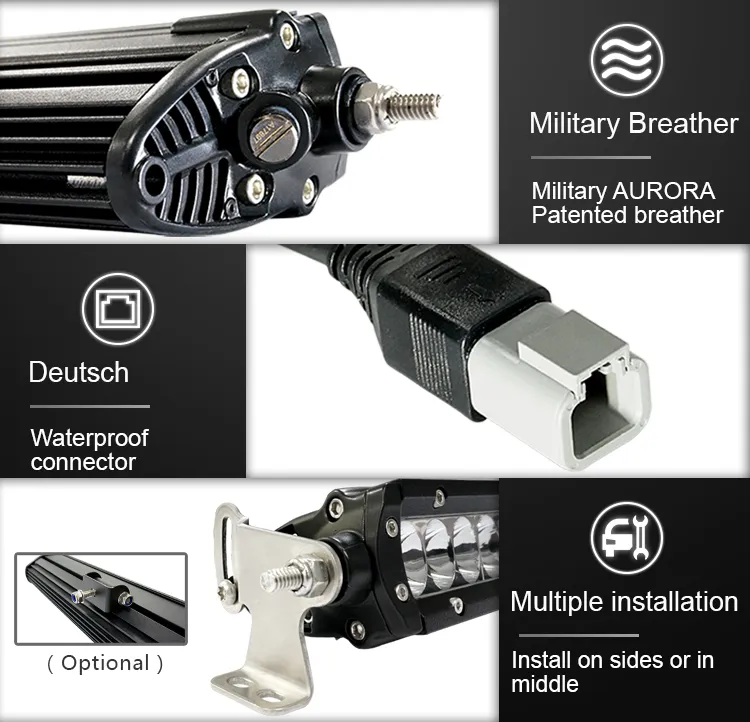 IP69K Waterproof 5D LED Light Bar 20 SAE LED Work Light Roof