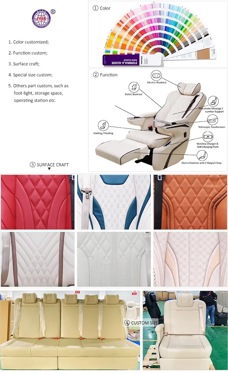 Jyjx048A Sprinter V Class Customized Luxury Electric Motorized Leather Seats