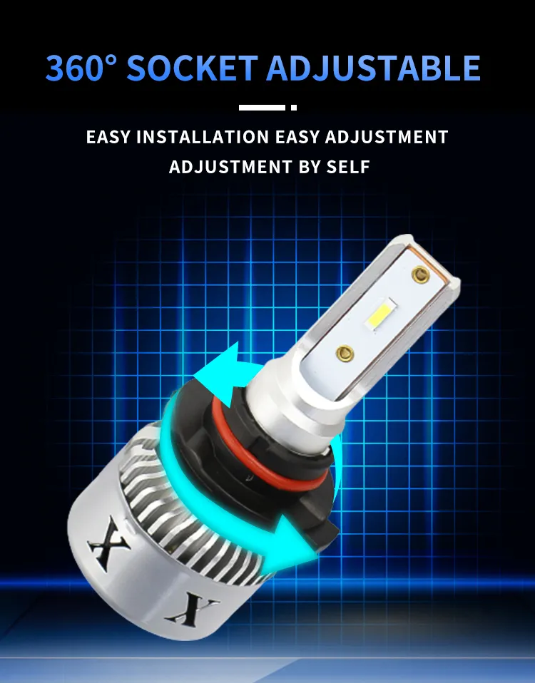 L8 Auto Lighting System Triple Color 60W 9000lm High Low Beam Motorcycle K1 9005 9006 H7 LED Headlight Bulb H4