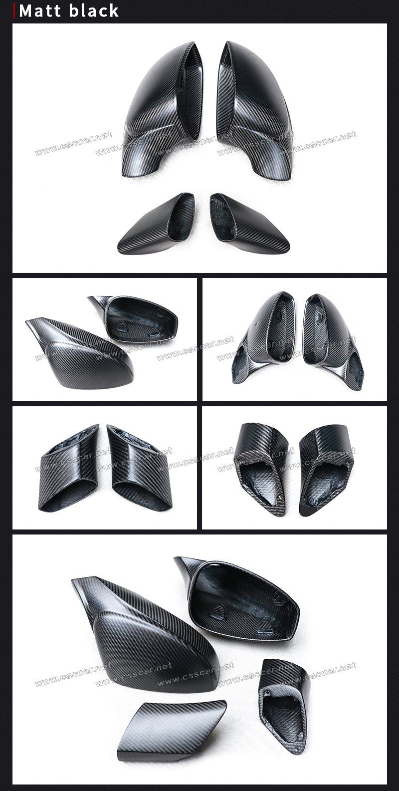 Latest New Design Carbon Fiber Exterior Side Mirror Cover for Ferrari 488