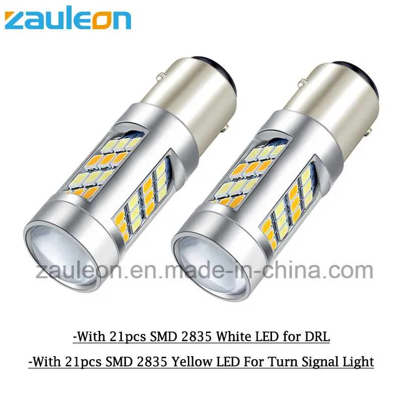 LED Car Light 1157 Bay15D Dual Color Bulb for Turn Signal Light and Driving Lamp
