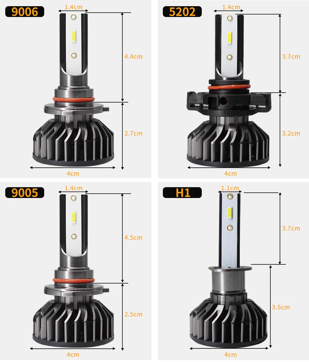 LED Headlight Bulb Upgrade 6000lumen 12V DC