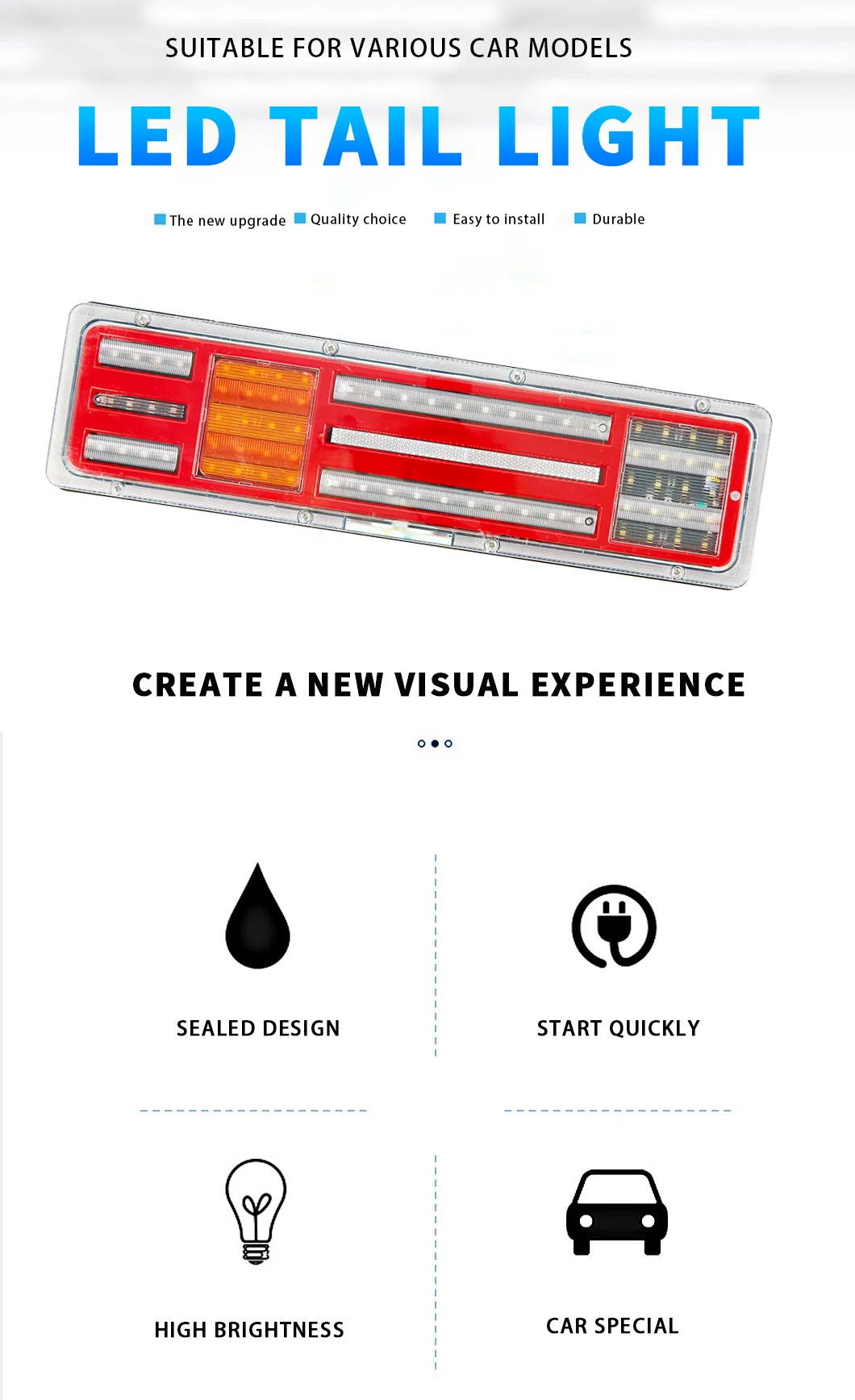 LED Rear Lamp Sequential Indicator Tail Light for Auto Lamp