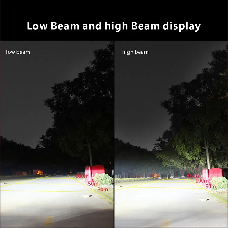 Long Life Span K13-B-H7 High Low Beam LED Lamps Headlights Yellow White Color