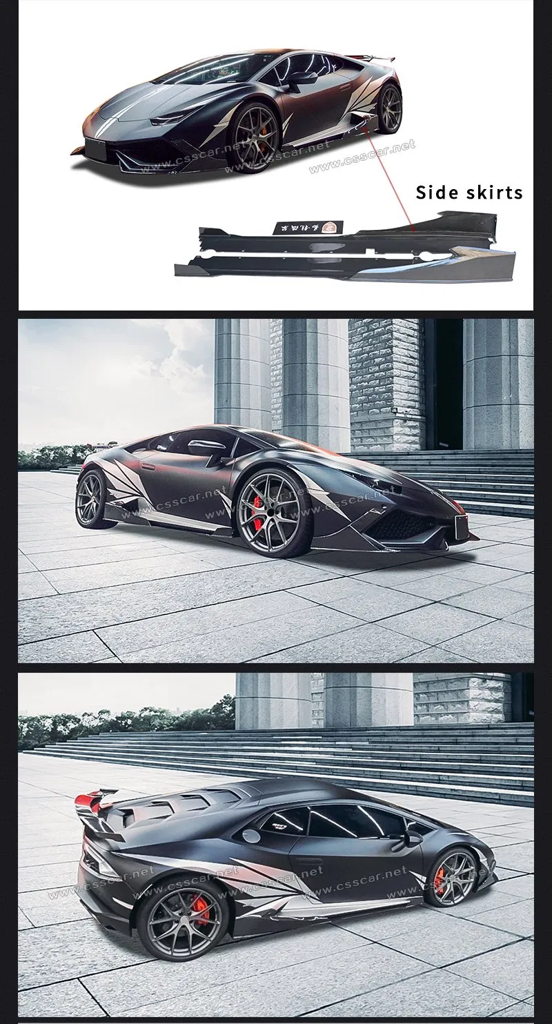 MD Style 3K Real Carbon Fiber Lp610 Body Part Side Skirts for Lamborghini Huracan