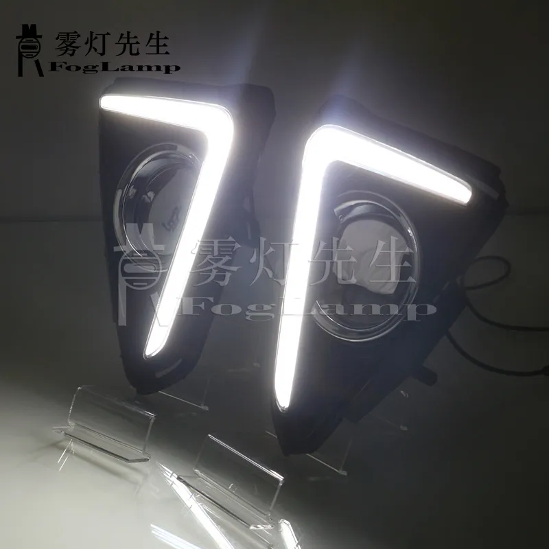 New Arrival High Quality LED DRL for Toyota RAV4 Light Guide Style LED Daytime Running Light for Toyota RAV4 2016 2017 2018