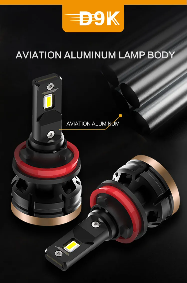 New Cheapest LED Car Headlight COB D9K H4 LED Car Light H1 Auto Headlamp 6000K H7 72W 10000lm Car Lights 9005 LED Light Bulb