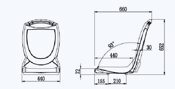 New Plastic Seat for City Bus