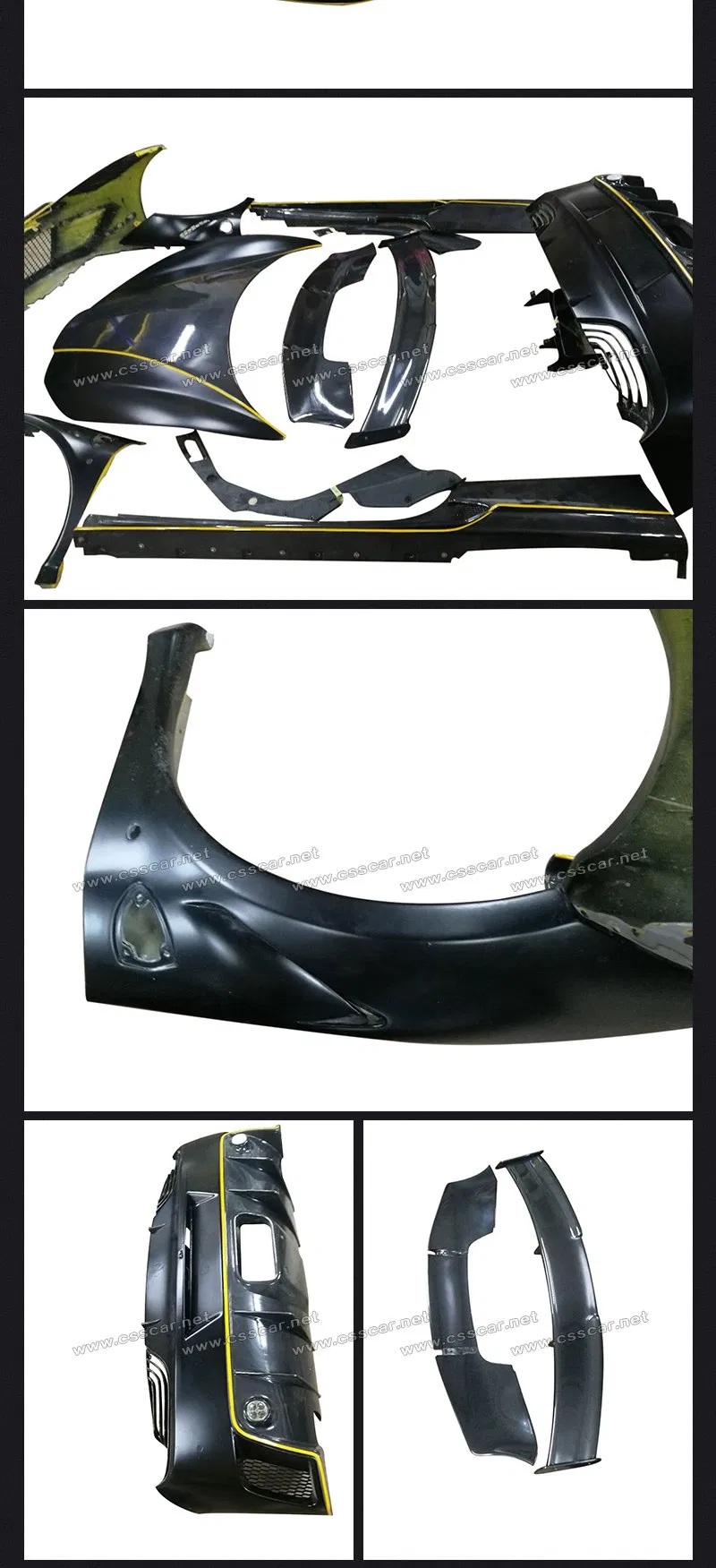 Newest Msy Style Fiberglass Body Kit for Ferrari 458 Front Bumper Engine Hood Rear Bumper Side Skirt Bodykit