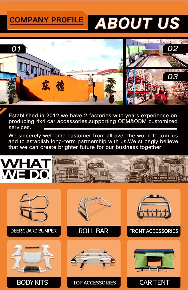 OEM 4X4 Stainless Steel Car Front Grille Guard Bumper Nudge Bull Bar for Toyota Hilux Vigo Revo Rocco 2002-2013 2015-2017 2021