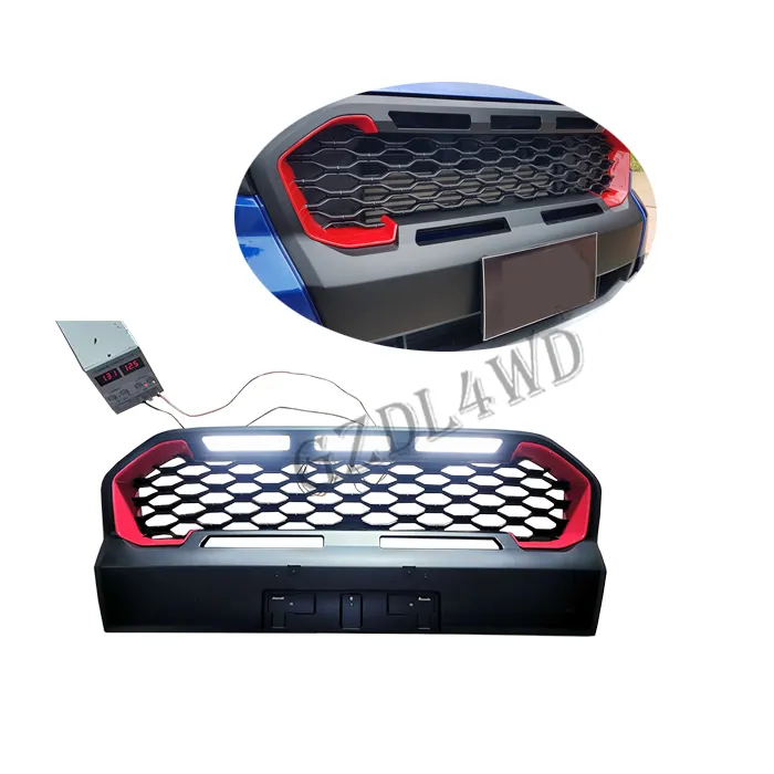 Offroad Bumper Grill 2015-2017 ABS Car Front Grille for Ford Ranger T7