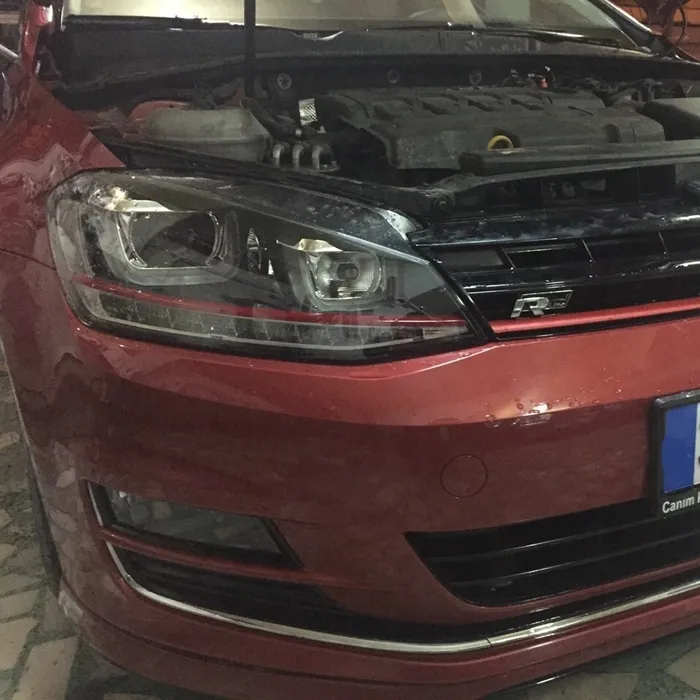 Right Hand Drive Car Light Volkswagen Golf 7 LED Headlight with Red Stripe