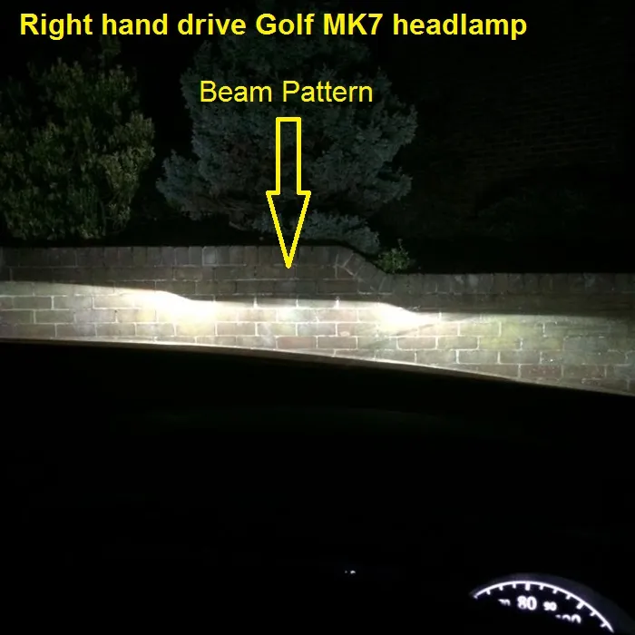 Right Hand Drive Volkswagen Golf 7 LED Headlight Car Light with Red Stripe